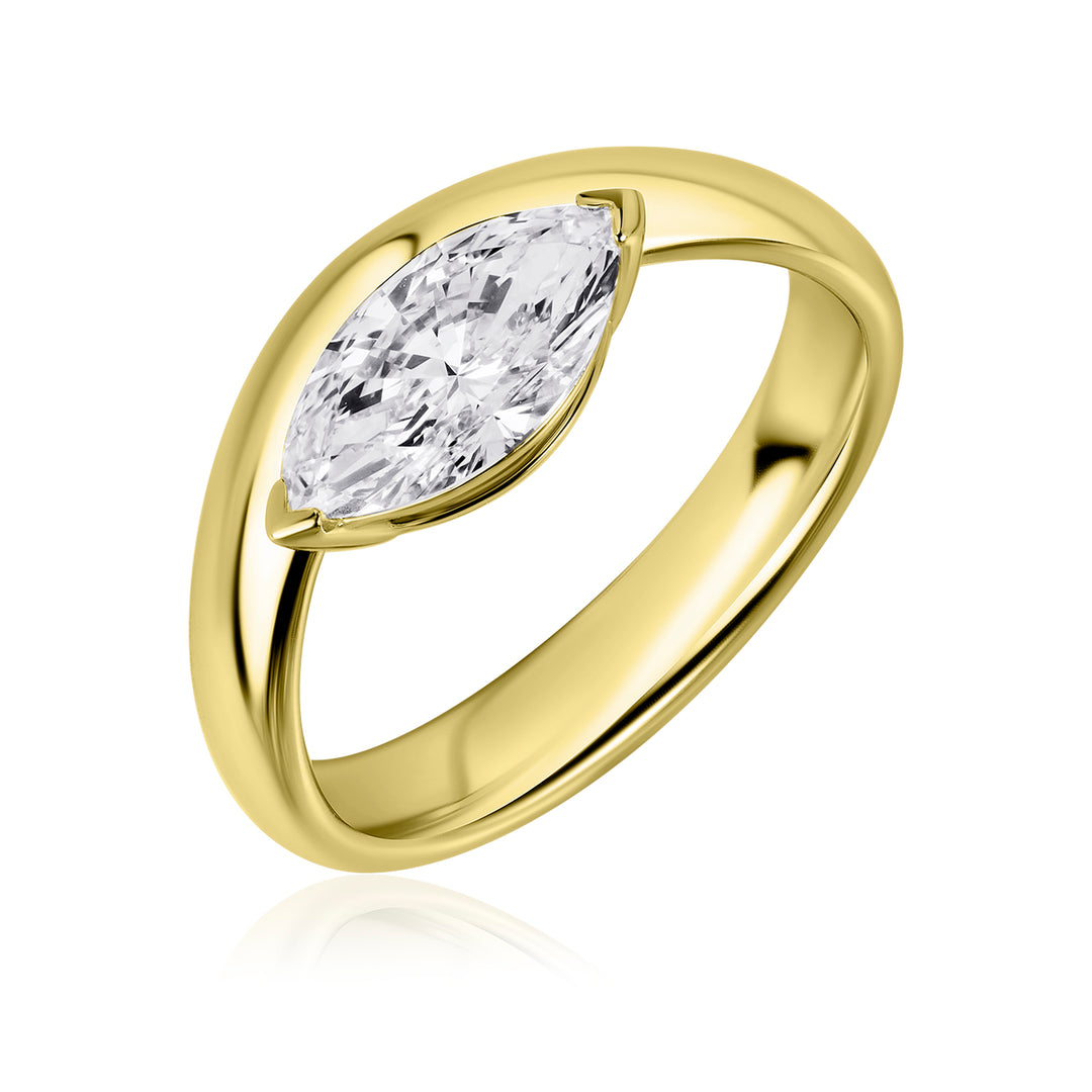 Pinky Lab Diamond Ring Marquise