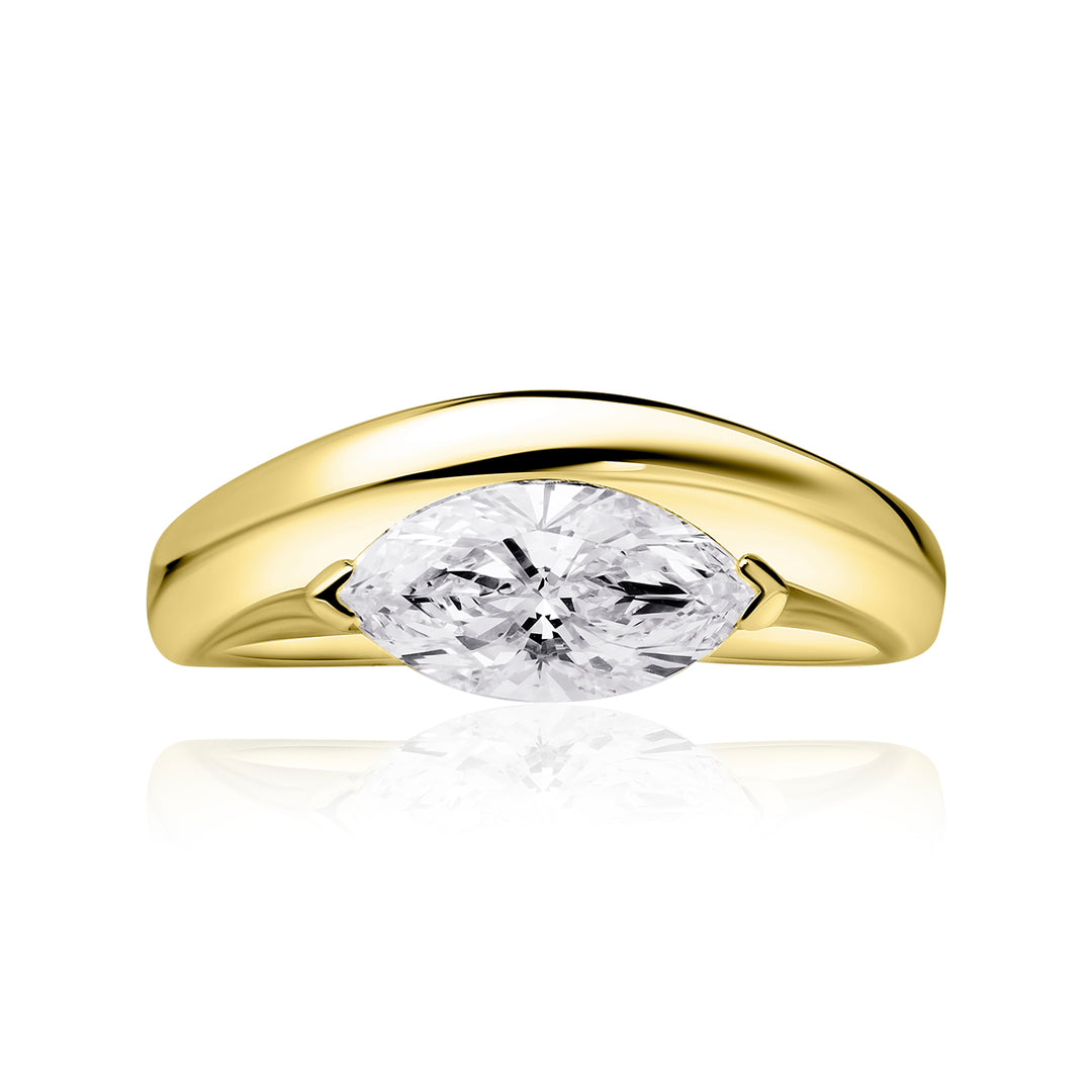 Pinky Lab Diamond Ring Marquise