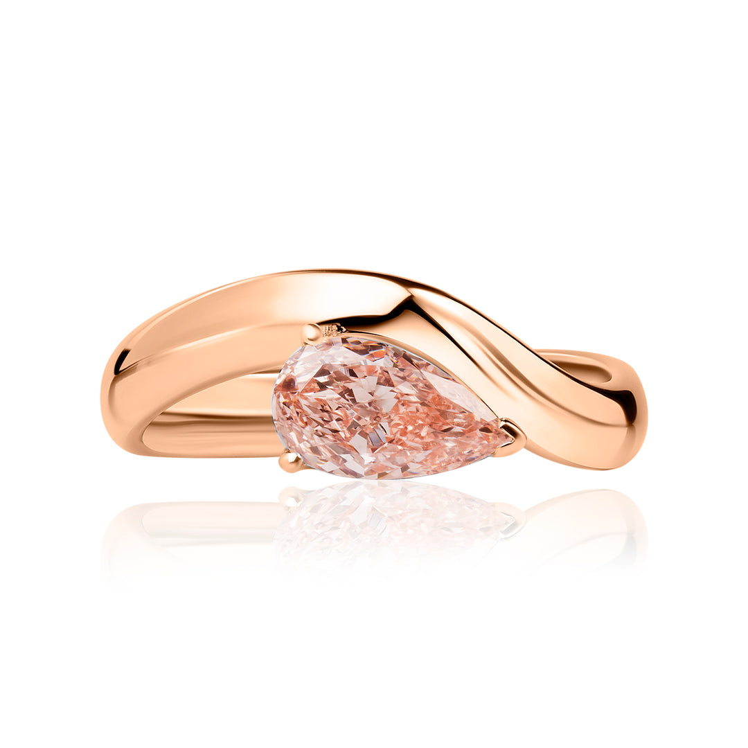 Pinky Lab Diamond Ring Fancy Pink Pear