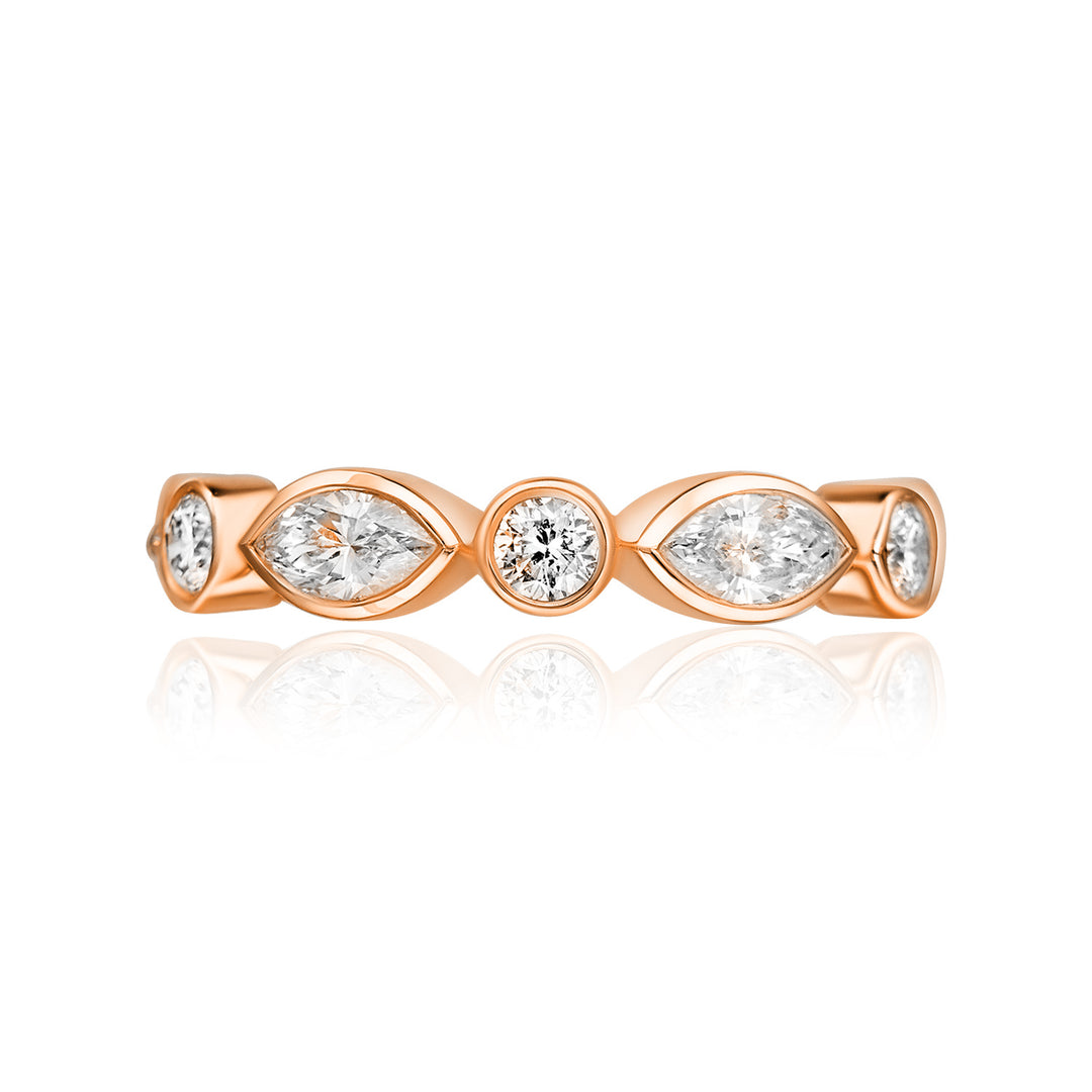 Special Lab Diamond Ring Marquise with Round