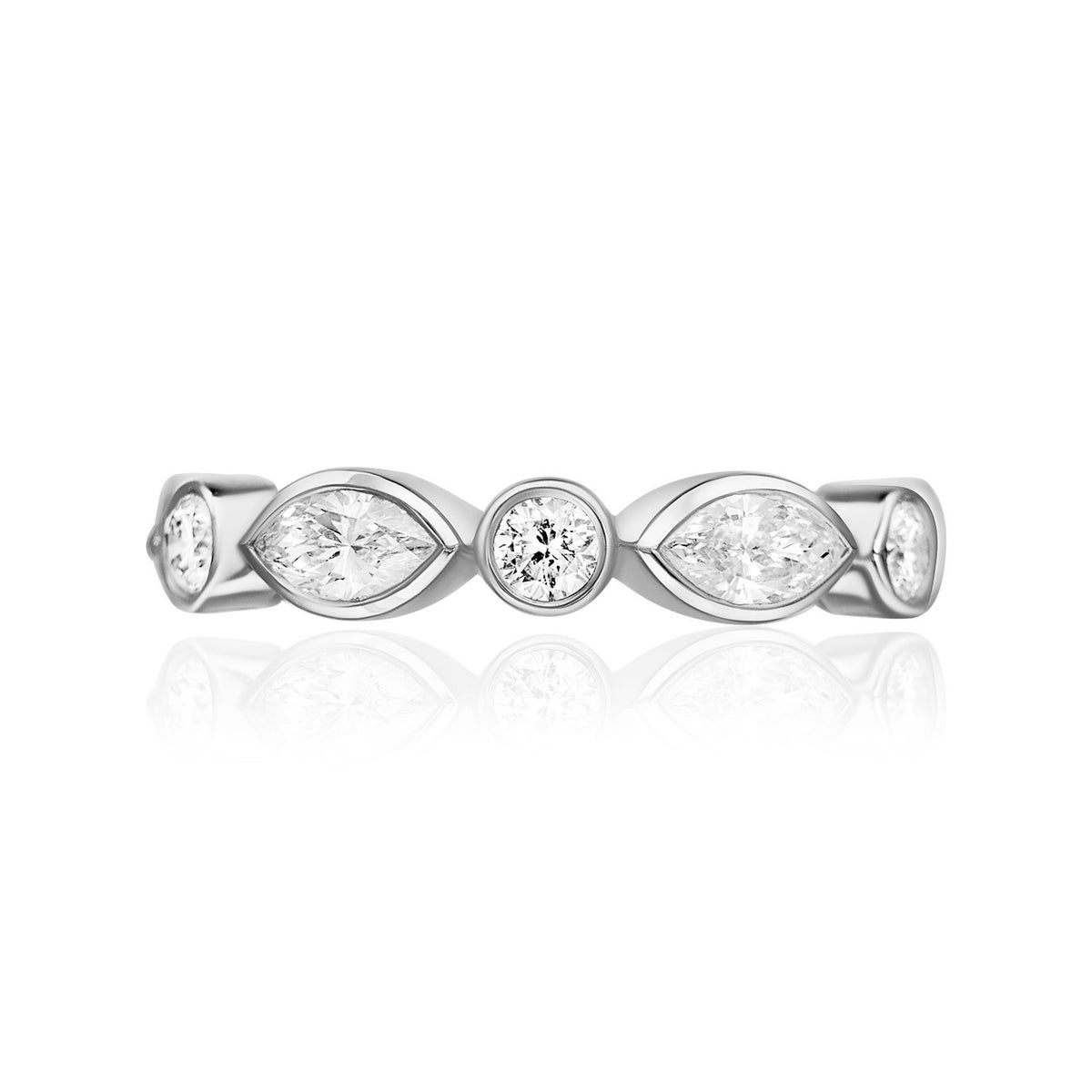 Special lab diamond ring marquise with round