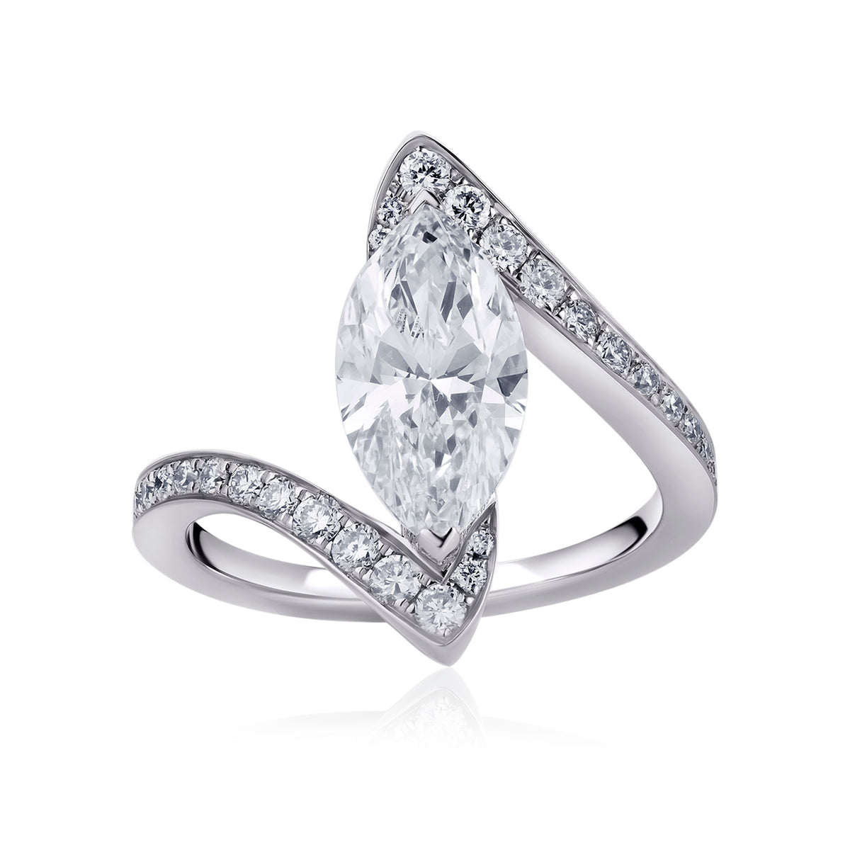 Special lab diamond ring marquise