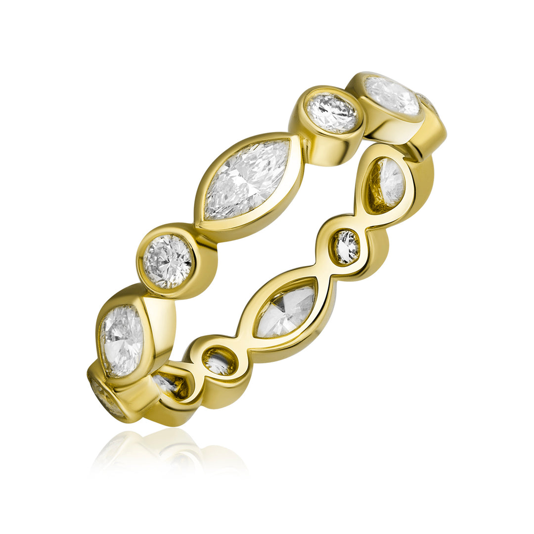 Special Lab Diamond Ring Marquise with Round