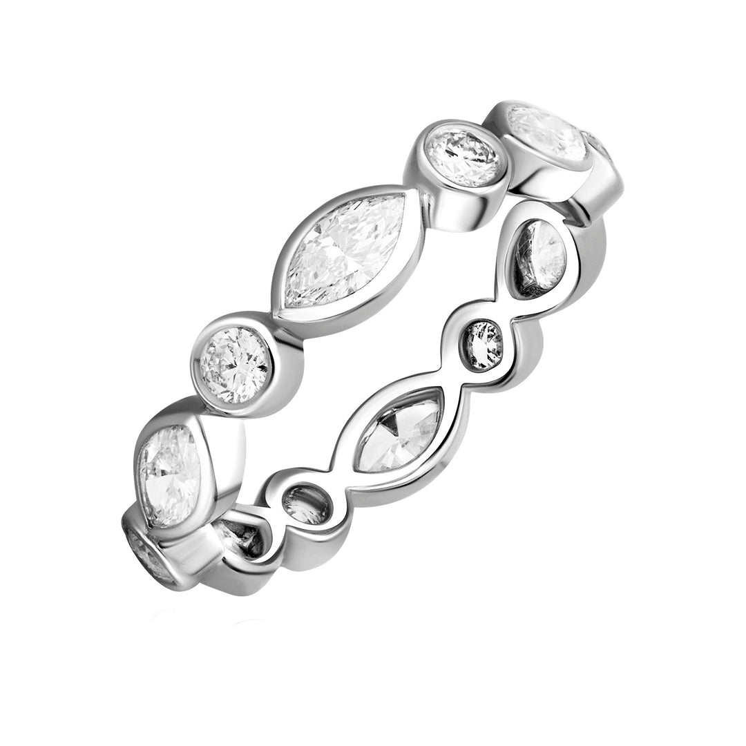 Special Lab Diamond Ring Marquise with Round