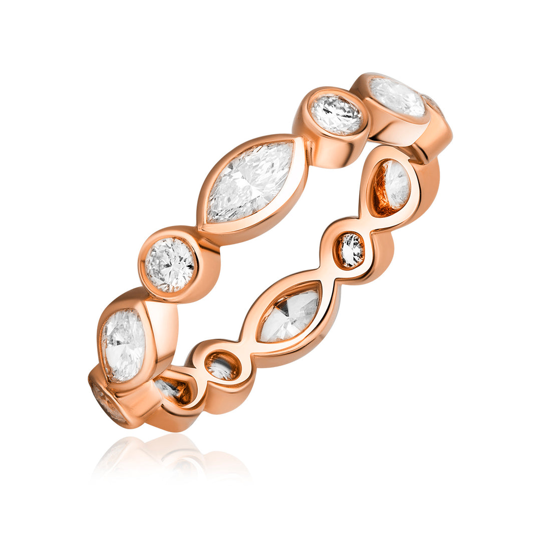 Special Lab Diamond Ring Marquise with Round