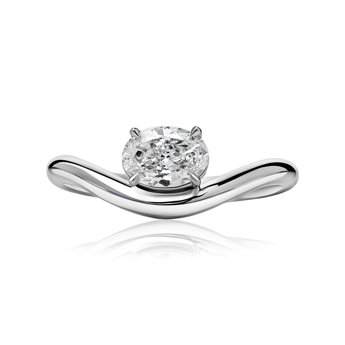 Pinky lab diamond ring oval