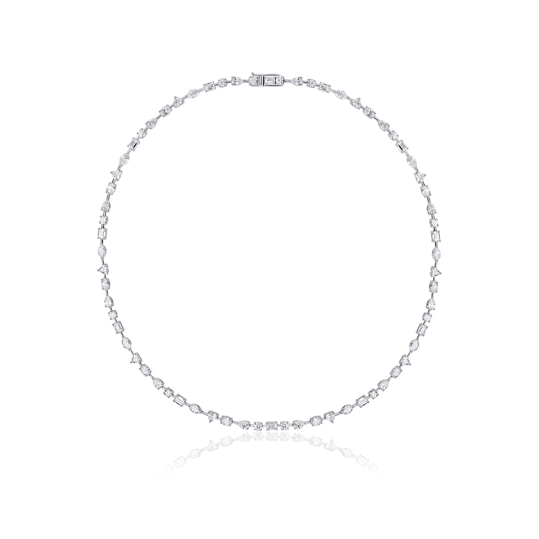 Multi-Shape Tennis Lab Diamond Necklace