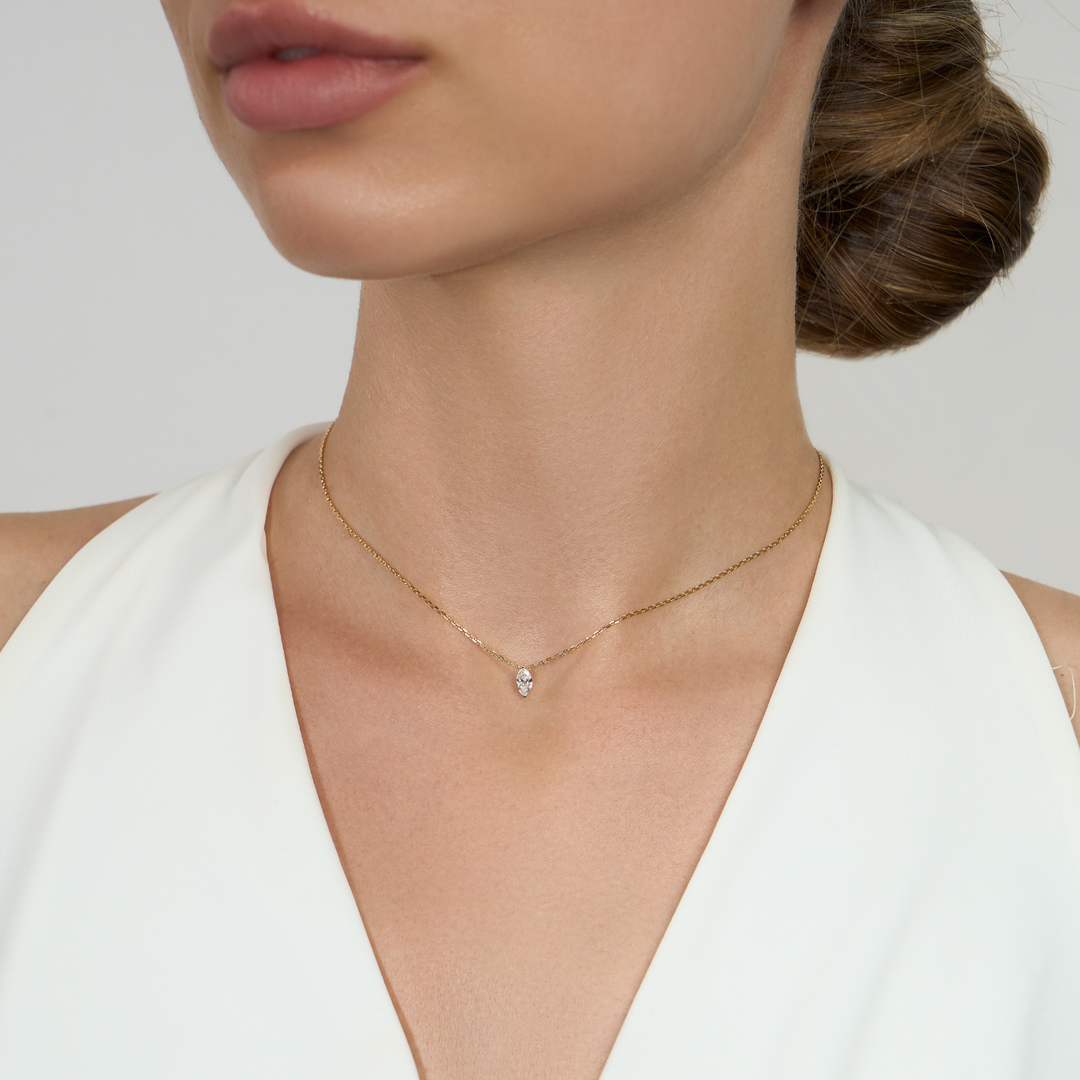 Whisper Lab Diamond Necklace Marquise