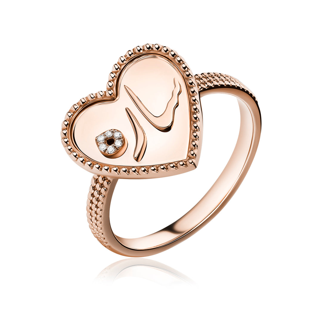 Name Natural Diamond Heart Ring